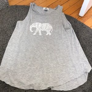 Gray elephant tank from old navy